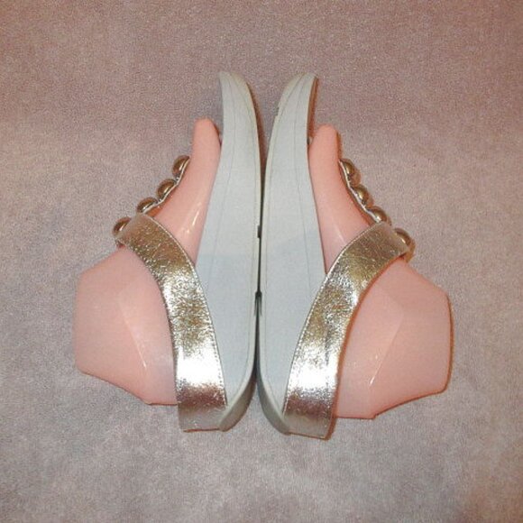 Fitflop Rola Toe Post Sandals Size 10 Leather Sparkle Disco Balls Flip Flops - Picture 9 of 12